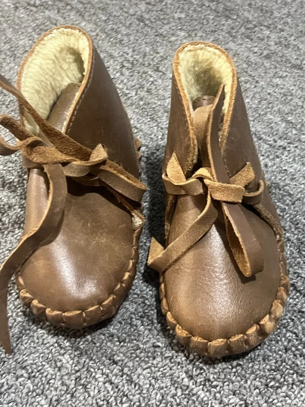 Donsje Pina Classic Booties Cognac Classic Leather 12-18 Months